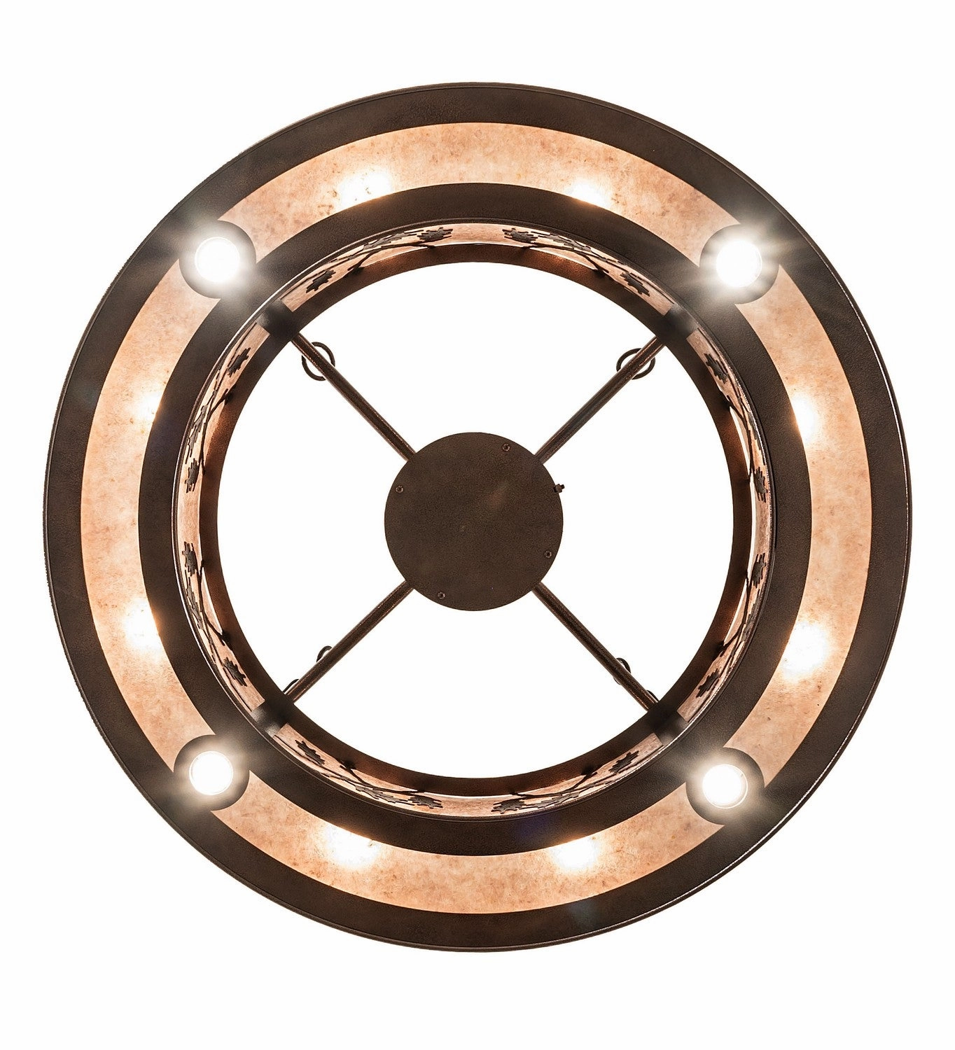 Oak Leaf 12 Light Pendant Copper Vein Fandeliers at discount prices