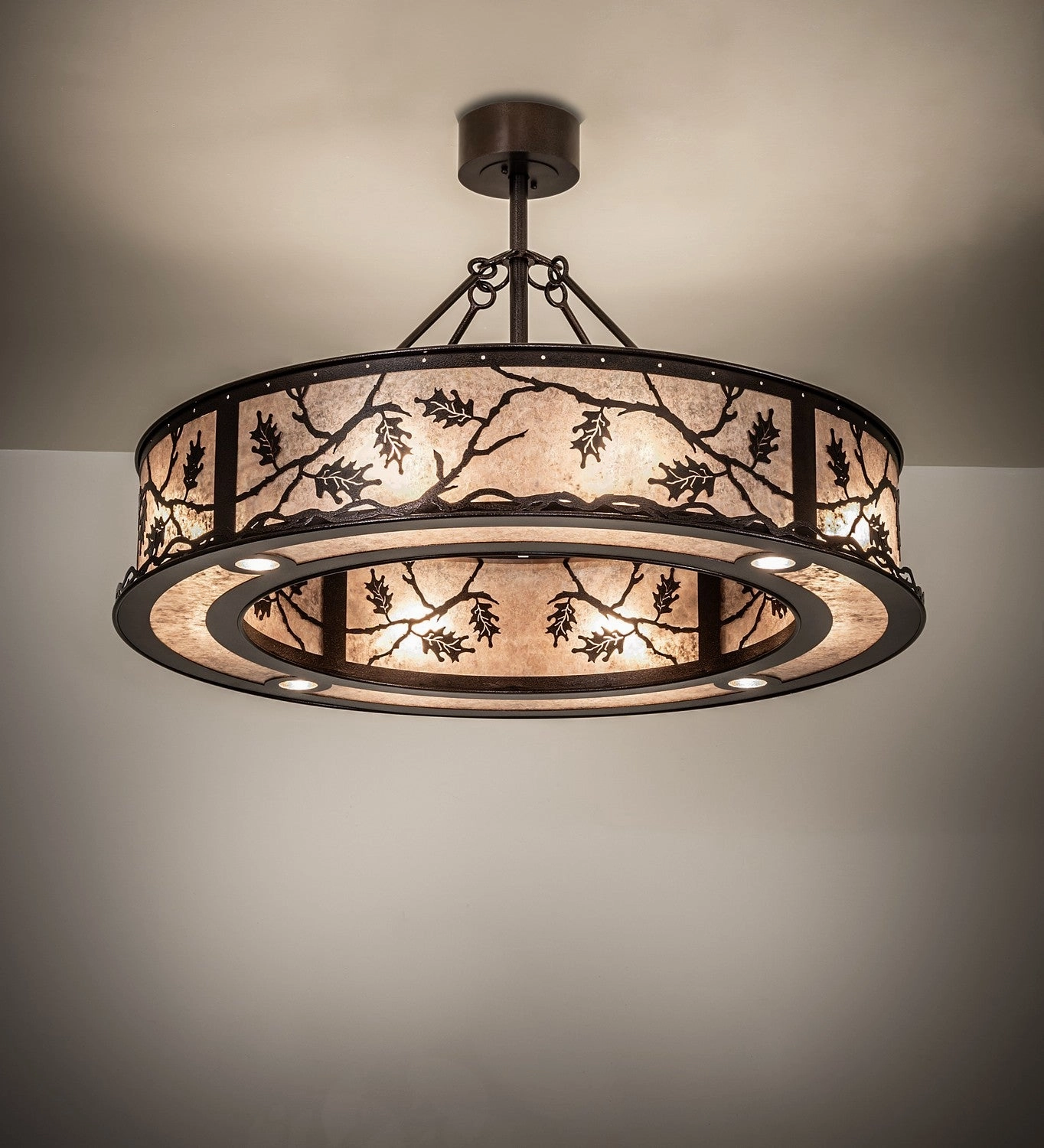 Oak Leaf 12 Light Pendant Copper Vein Fandeliers at discount prices
