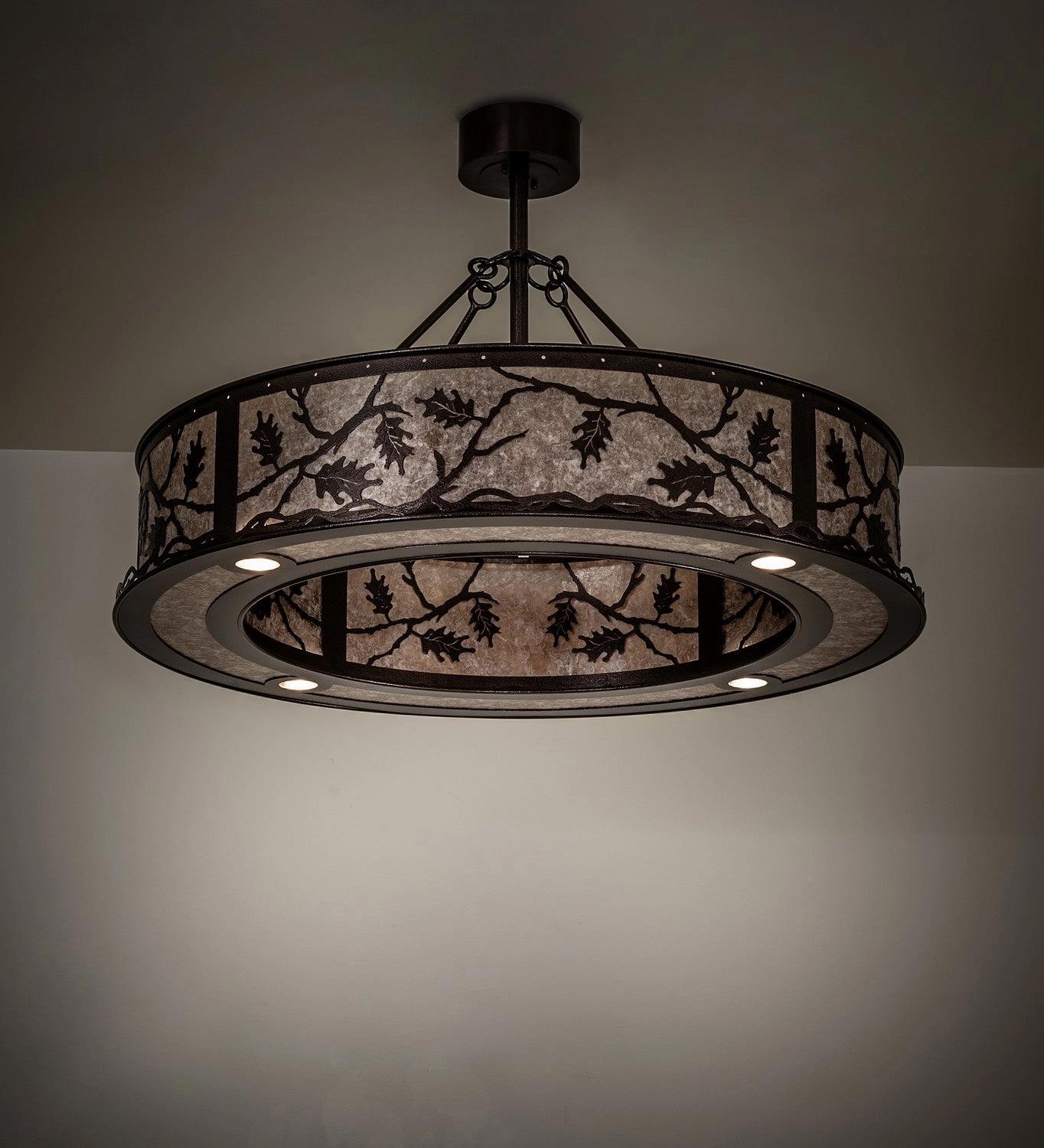 Oak Leaf 12 Light Pendant Copper Vein Fandeliers at discount prices