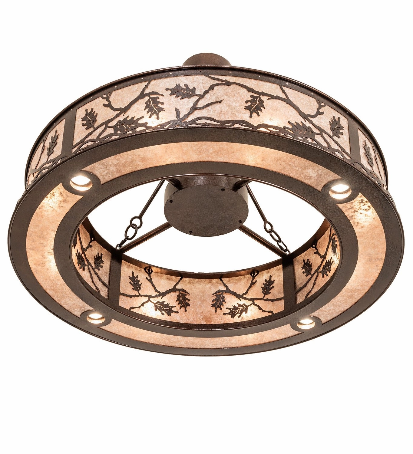 Oak Leaf 12 Light Pendant Copper Vein Large Ceiling Fans online store