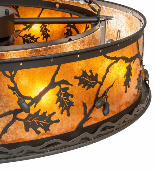 Oak Leaf & Acorn Eight Light Chandel-Air Fandeliers at discount prices