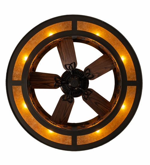 Oak Leaf & Acorn Eight Light Chandel-Air Fandeliers at discount prices