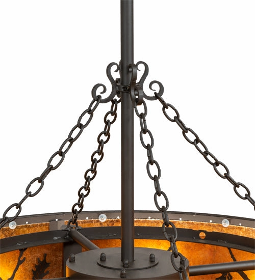 Oak Leaf & Acorn Eight Light Chandel-Air Fandeliers at discount prices