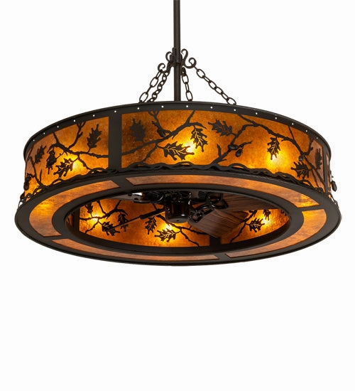 Oak Leaf & Acorn Eight Light Chandel-Air Fandeliers FANS on sale now