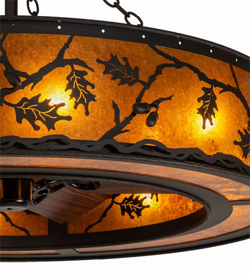 Oak Leaf & Acorn Eight Light Chandel-Air Fandeliers at discount prices