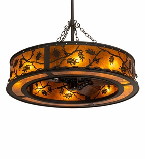 Oak Leaf & Acorn Eight Light Chandel-Air Fandeliers FANS on sale now