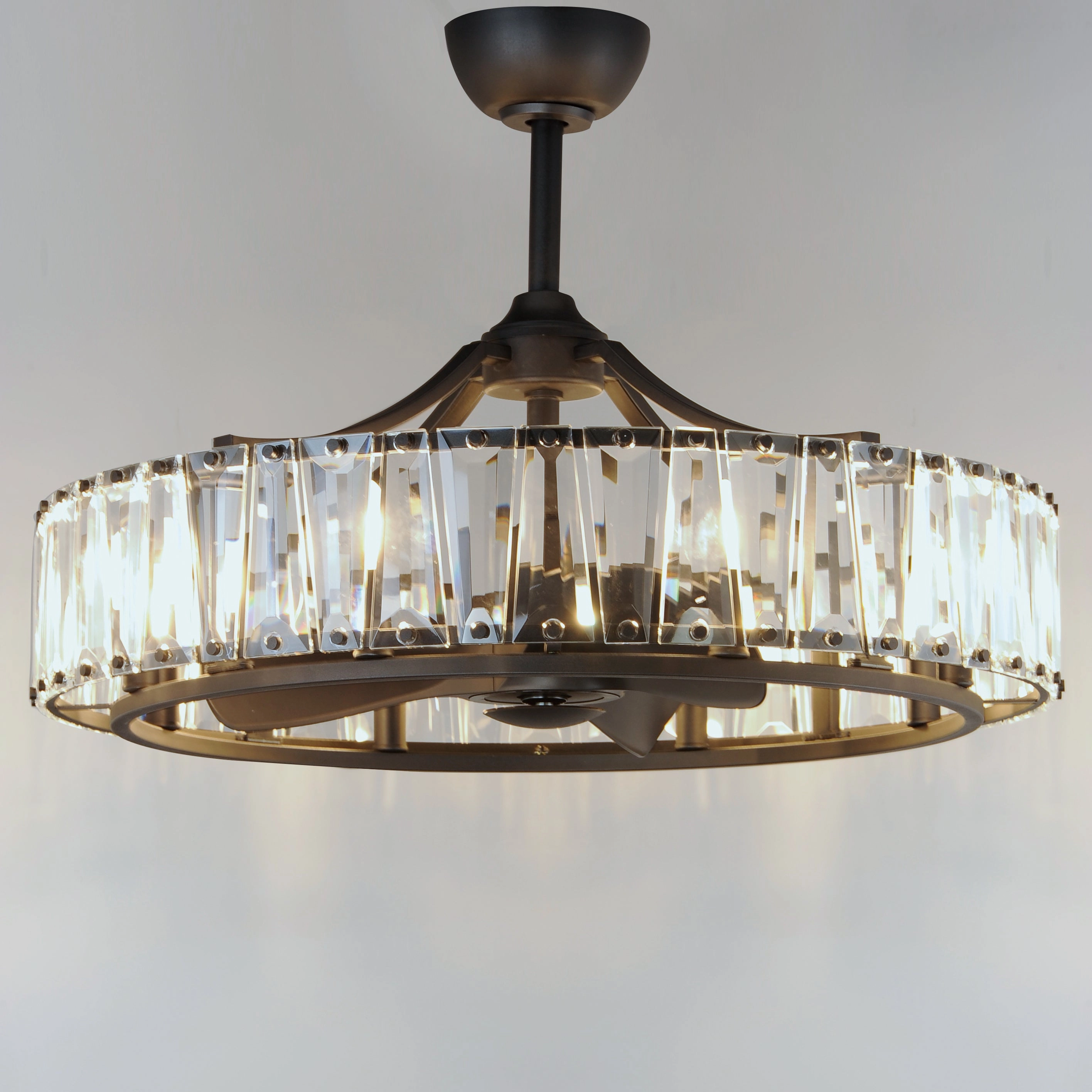 Odeon LED Fandelight Black Fandeliers at discount prices