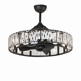 Odeon LED Fandelight Black Small Fans FANS special offer