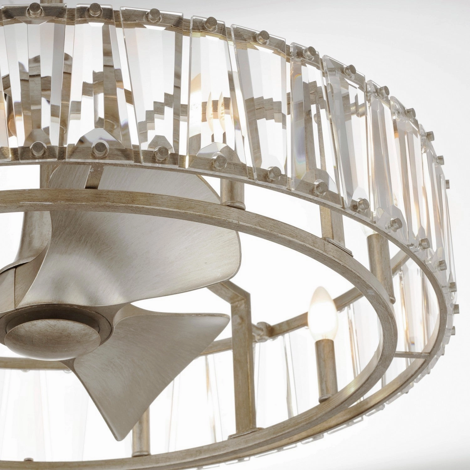 Odeon LED Fandelight Golden Silver Fandeliers at discount prices