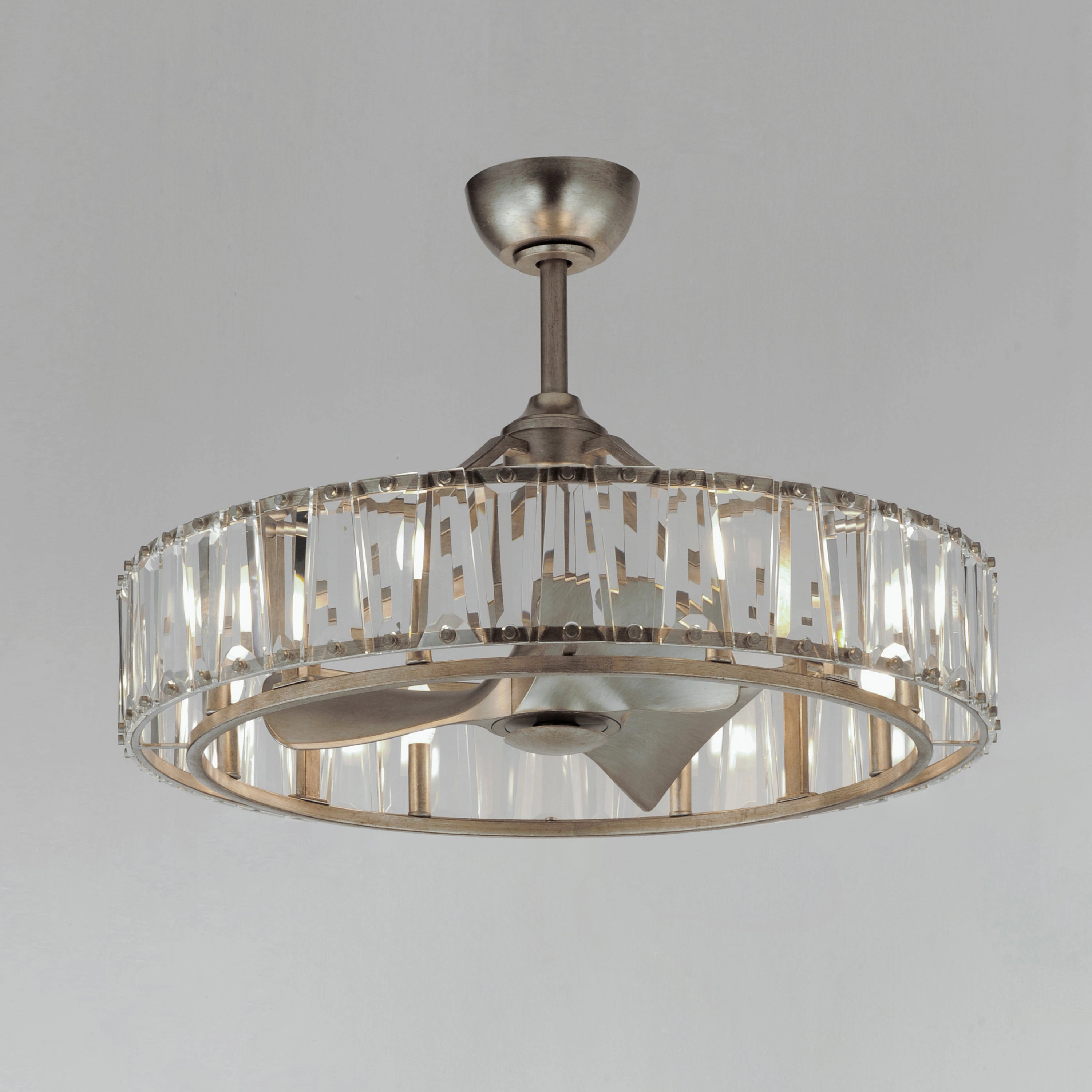 Odeon LED Fandelight Golden Silver Fandeliers at discount prices