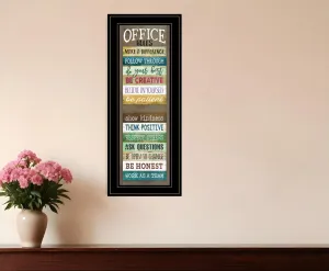 Office Rules 3 Black Framed Print Wall Art Affordable Wall Decoration items