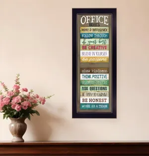 Office Rules 4 Black Framed Print Wall Art Buy Wall Decor with deals