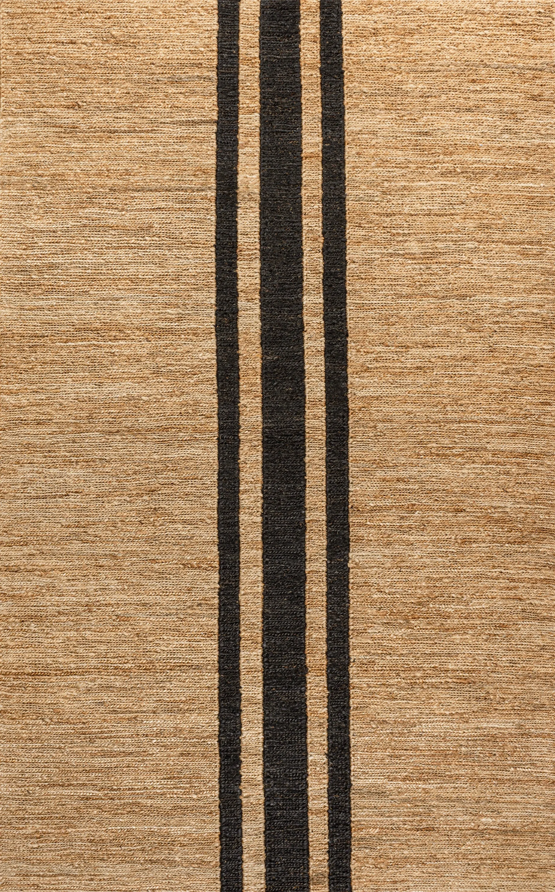 Olivier Beach House  Ticking Stripe Jute Area Rug