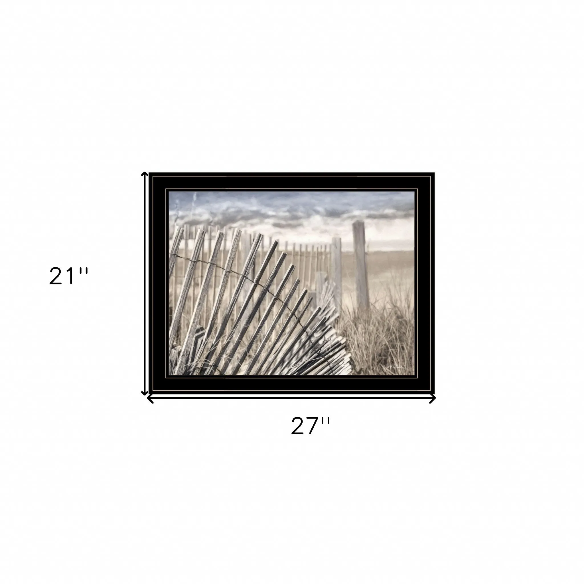 On The Coastline 2 Black Framed Print Wall Art