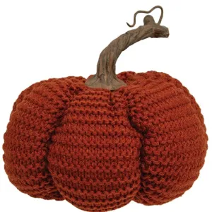 Orange Knit Pumpkin 5.5" Sale on Holiday Decorations