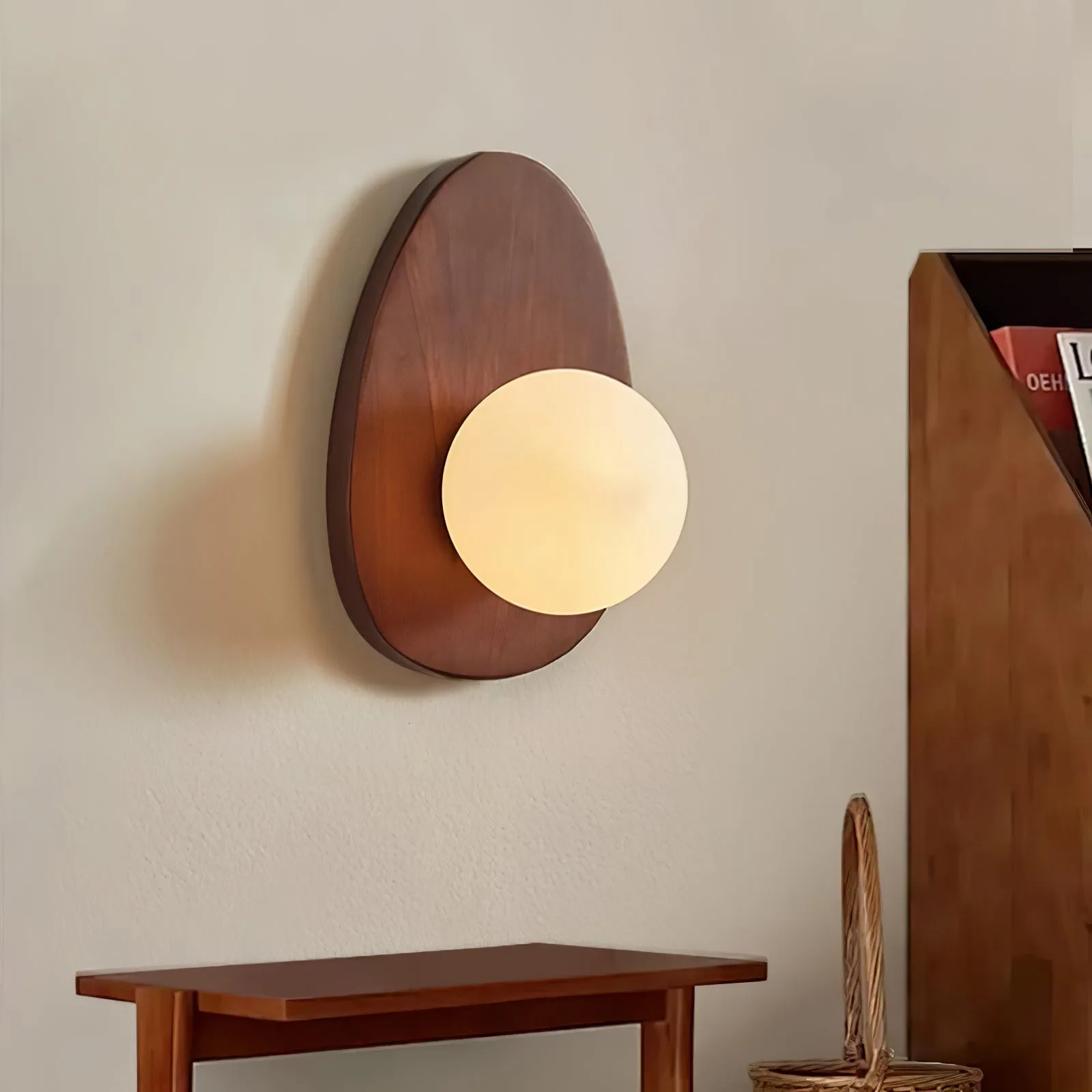 Orba Walnut Wall Lamp