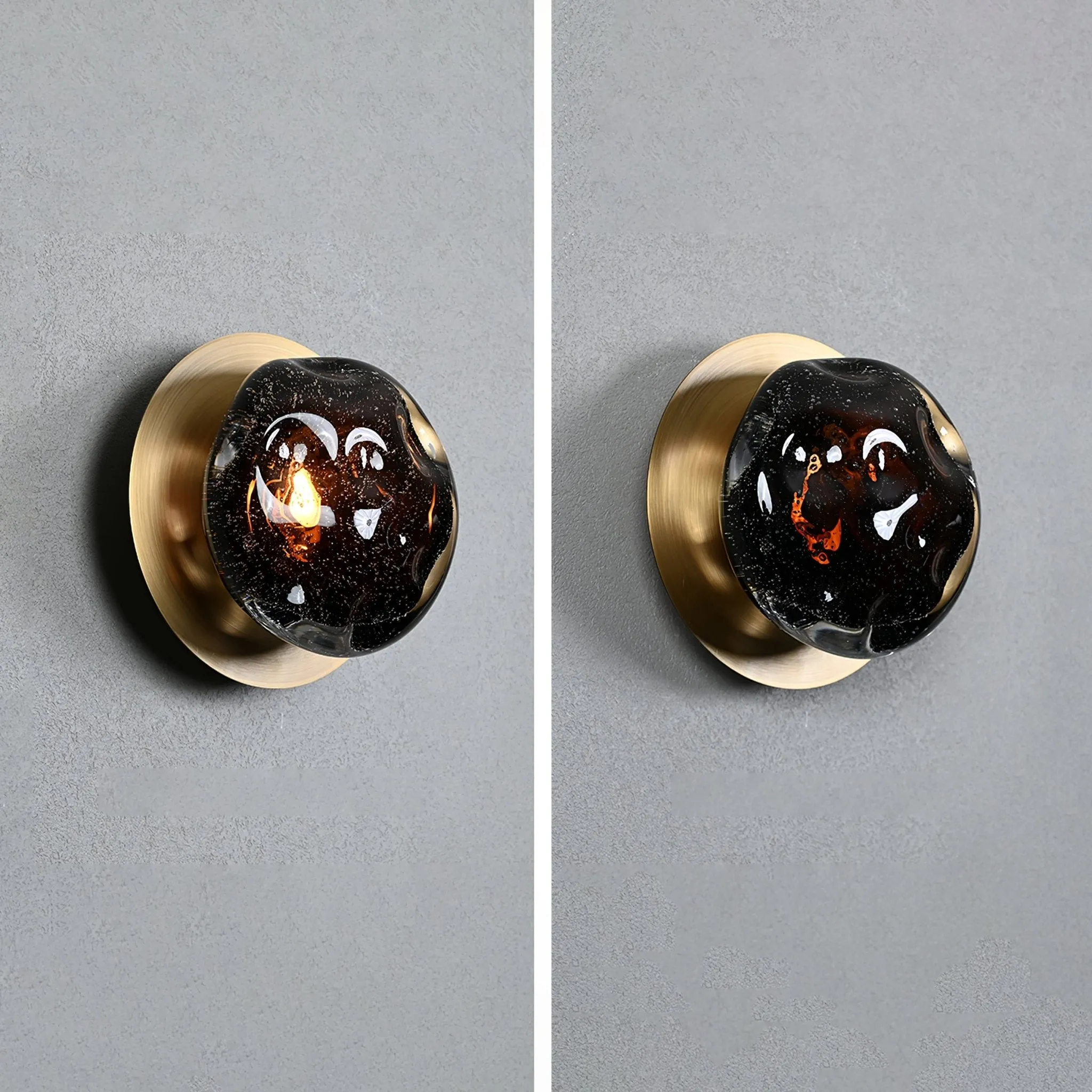 Orrin Molten Glass Wall Light