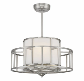 Oslo Four Light Fan D'Lier Satin Nickel Fandeliers FANS on sale now