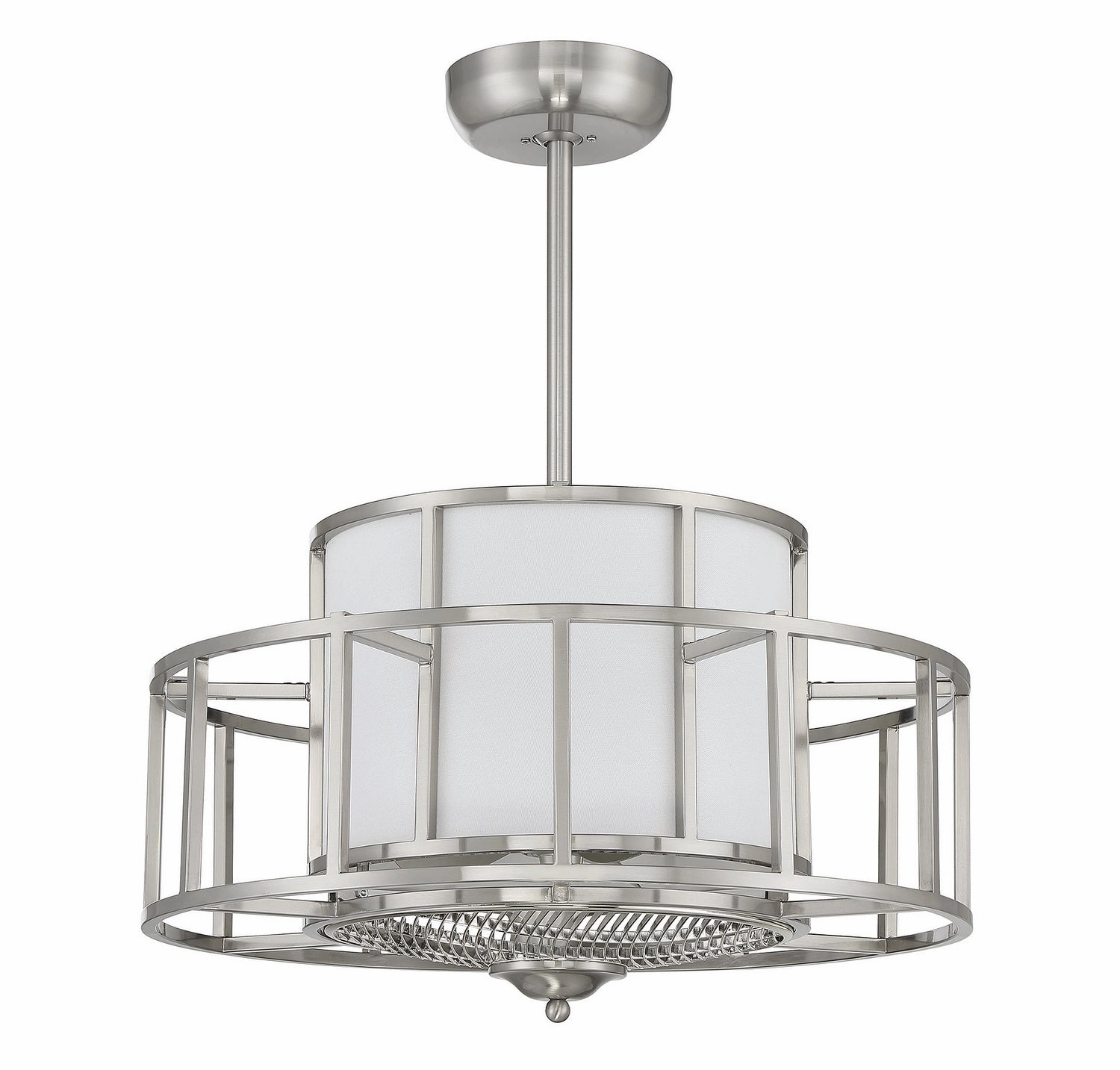 Oslo Four Light Fan D'Lier Satin Nickel Fandeliers at discount prices