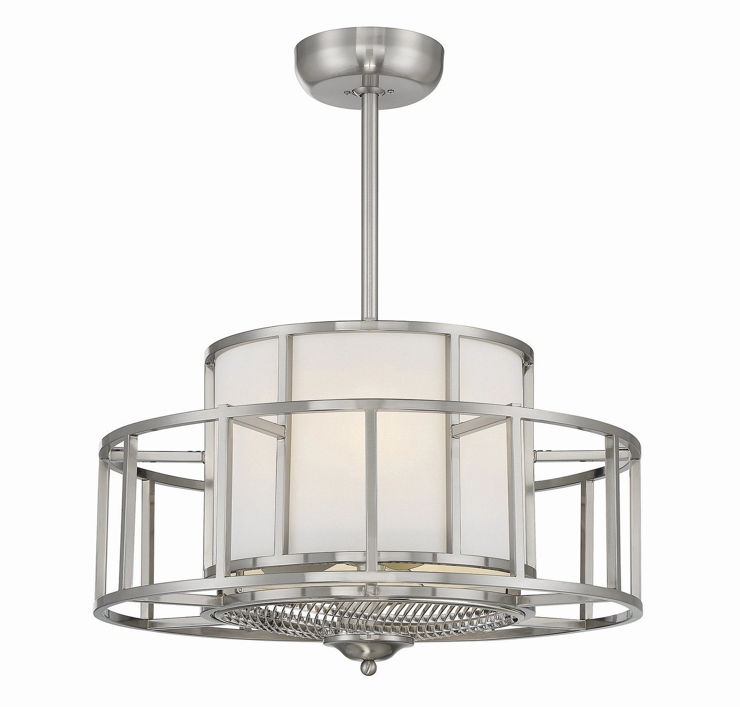 Oslo Four Light Fan D'Lier Satin Nickel Fandeliers FANS on sale now