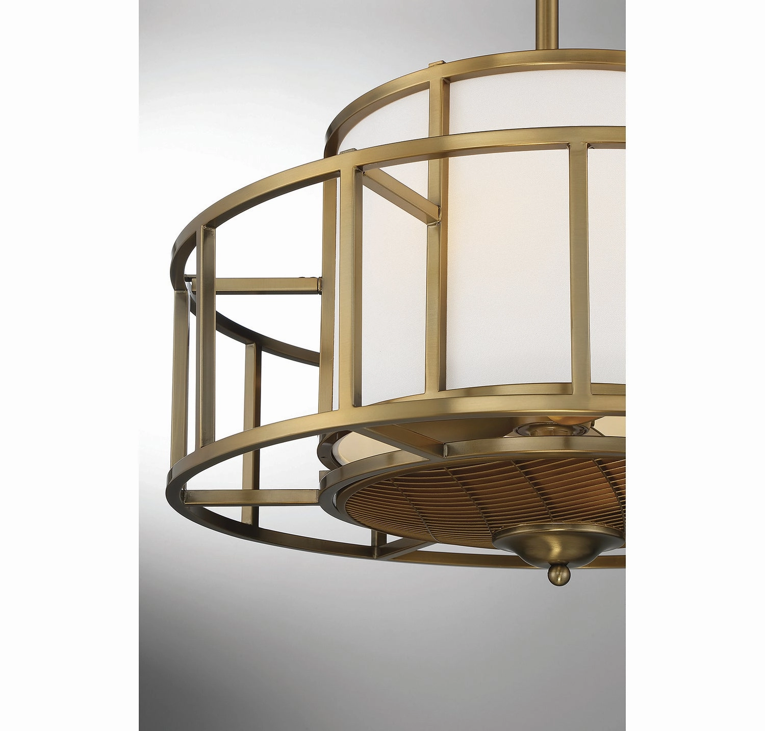 Oslo Four Light Fan D'Lier Warm Brass Fandeliers at discount prices