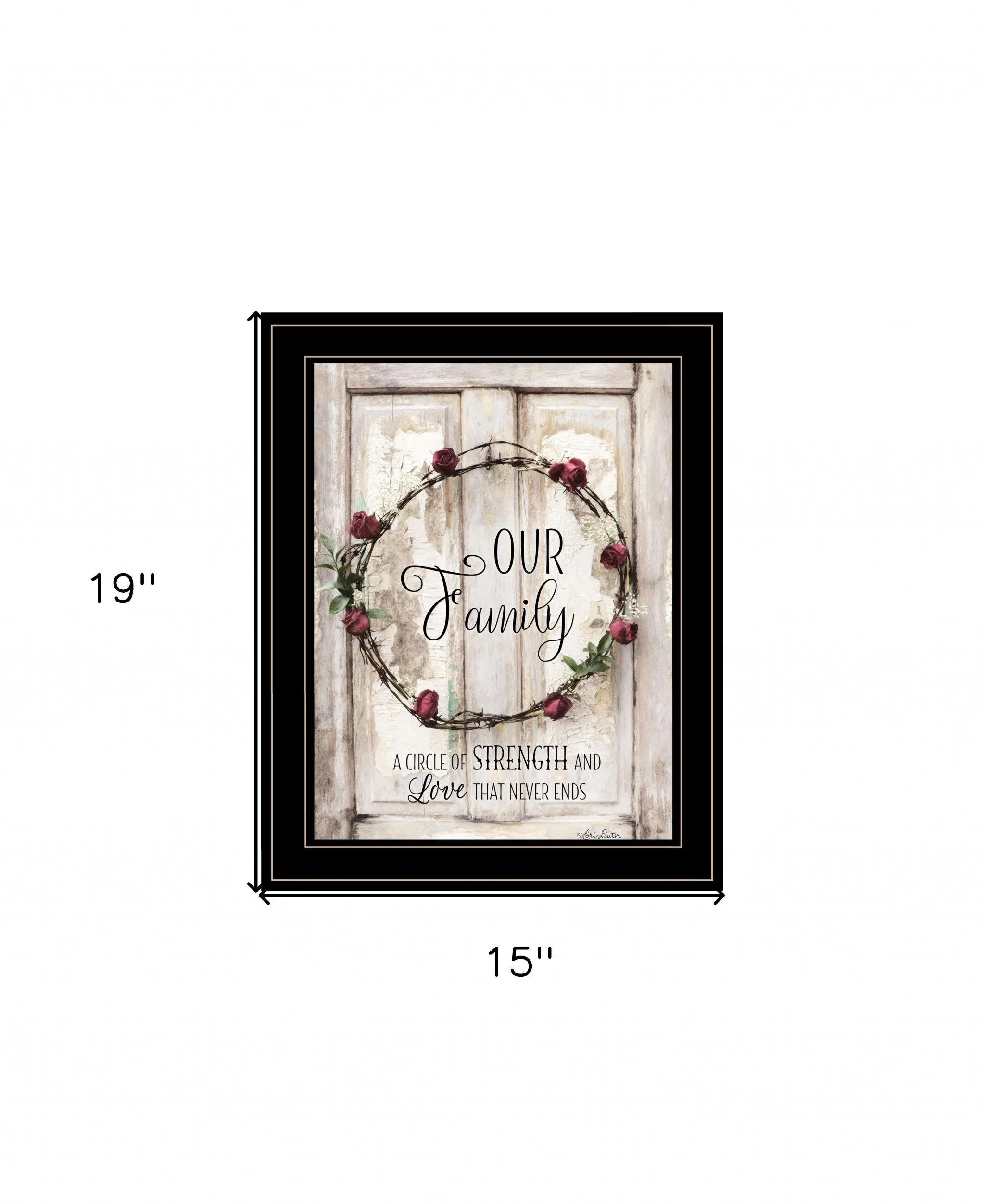 Our Family 2 Black Framed Print Wall Art