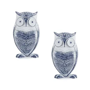 Owl (Set of 2) 7"H Resin Affordable Holiday Accessories