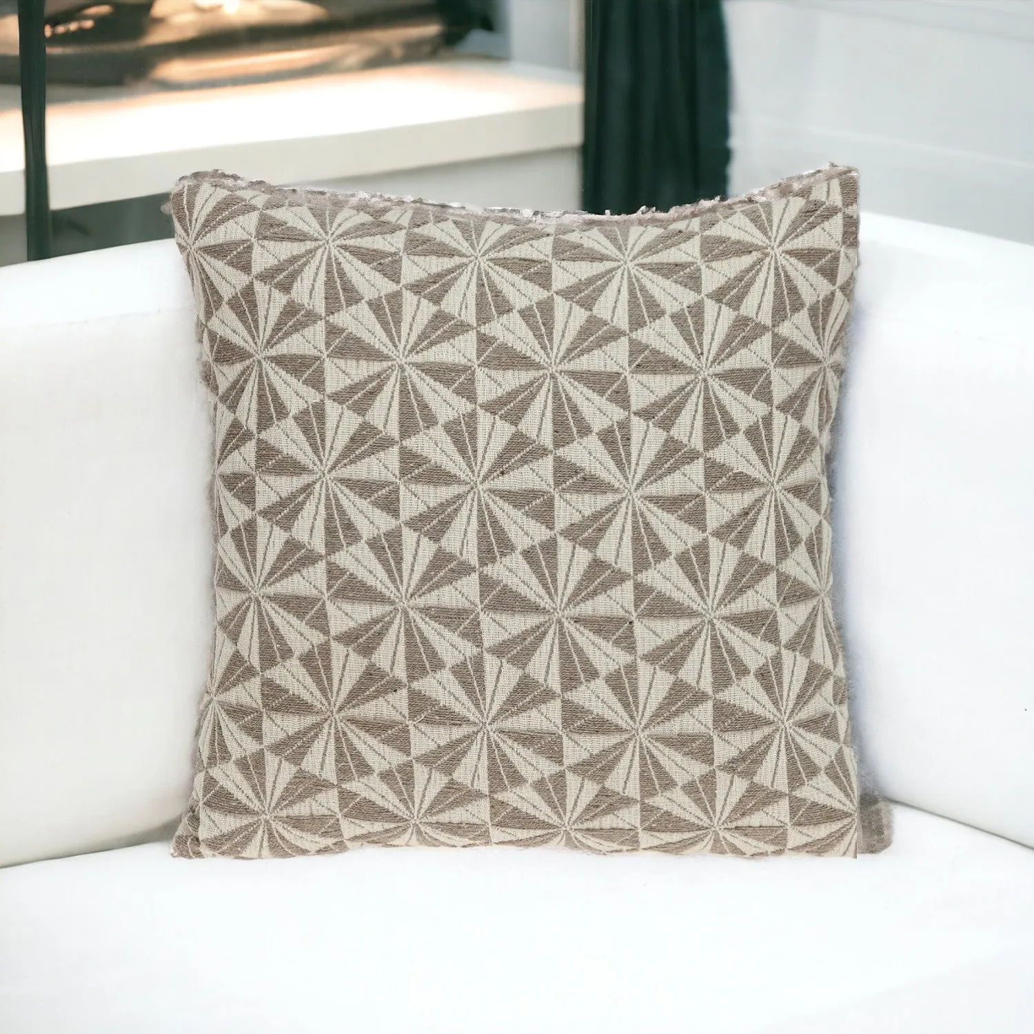 Pale Brown Pinwheels Throw Pillow Throw Pillows home accents sale