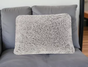 Pale Gray Knubby Plush Lumbar Throw Pillow Throw Pillows home accents sale