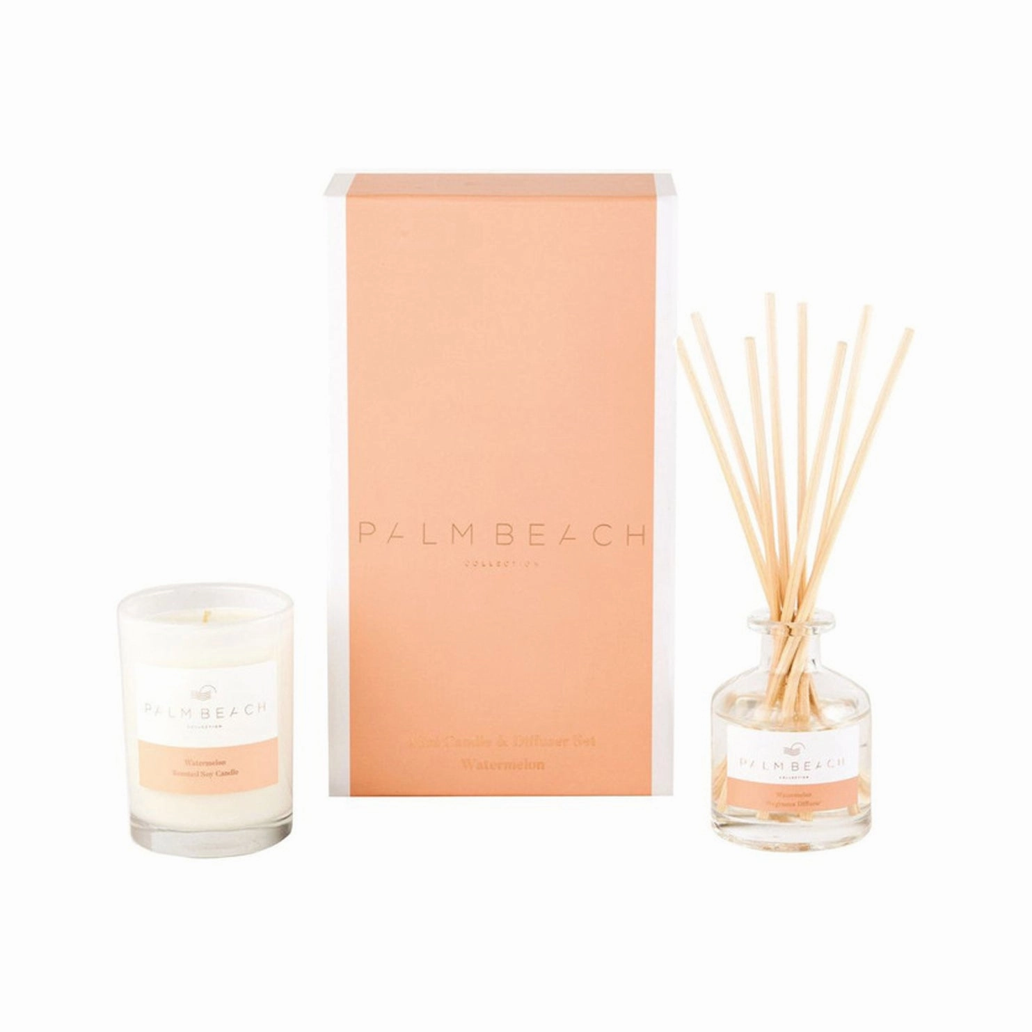 Palm Beach Collection Mini Candle & Palm Beach Collection Diffuser Watermelon Palm Beach Home Fragrance outlet