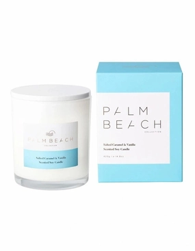 Palm Beach Standard Candle Salted Caramel & Vanilla - 420g Palm Beach Home Fragrance outlet