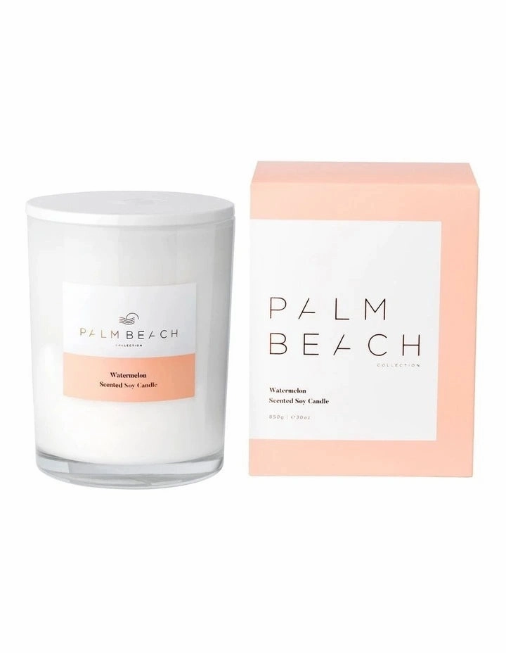 Palm Beach Watermelon Deluxe Candle Palm Beach Home Fragrance outlet