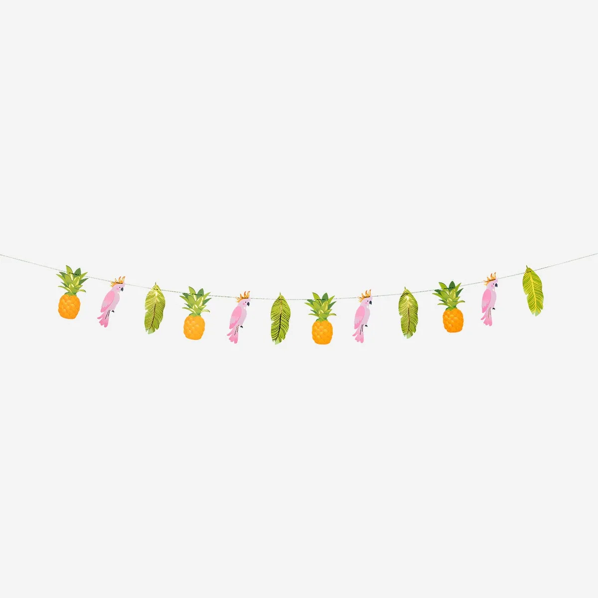 Paper garland with tropical theme - 300 cm