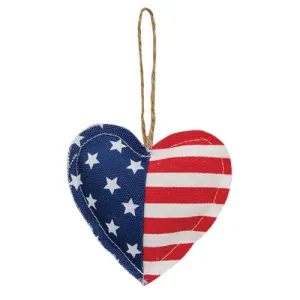 Patriotic Heart Flag Ornament Sale on Holiday Decorations