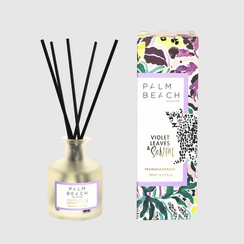 PB Mini Diffuser 50ml Violet Leaves & Sandalwood Palm Beach Home Fragrance outlet