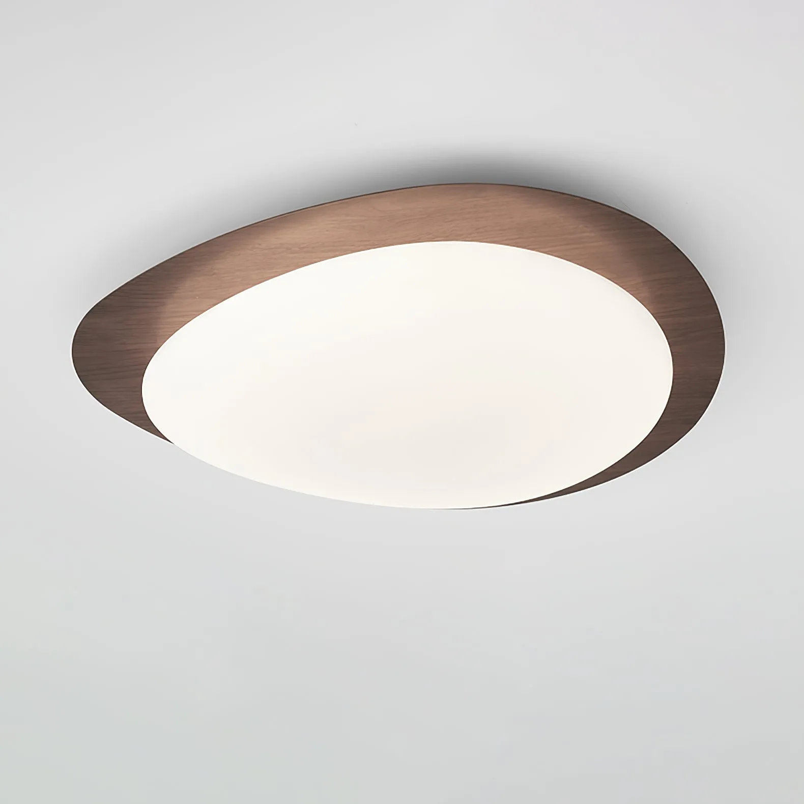 Pebble Walnut Ceiling Light