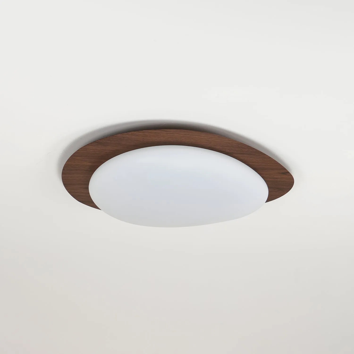 Pebble Walnut Ceiling Light