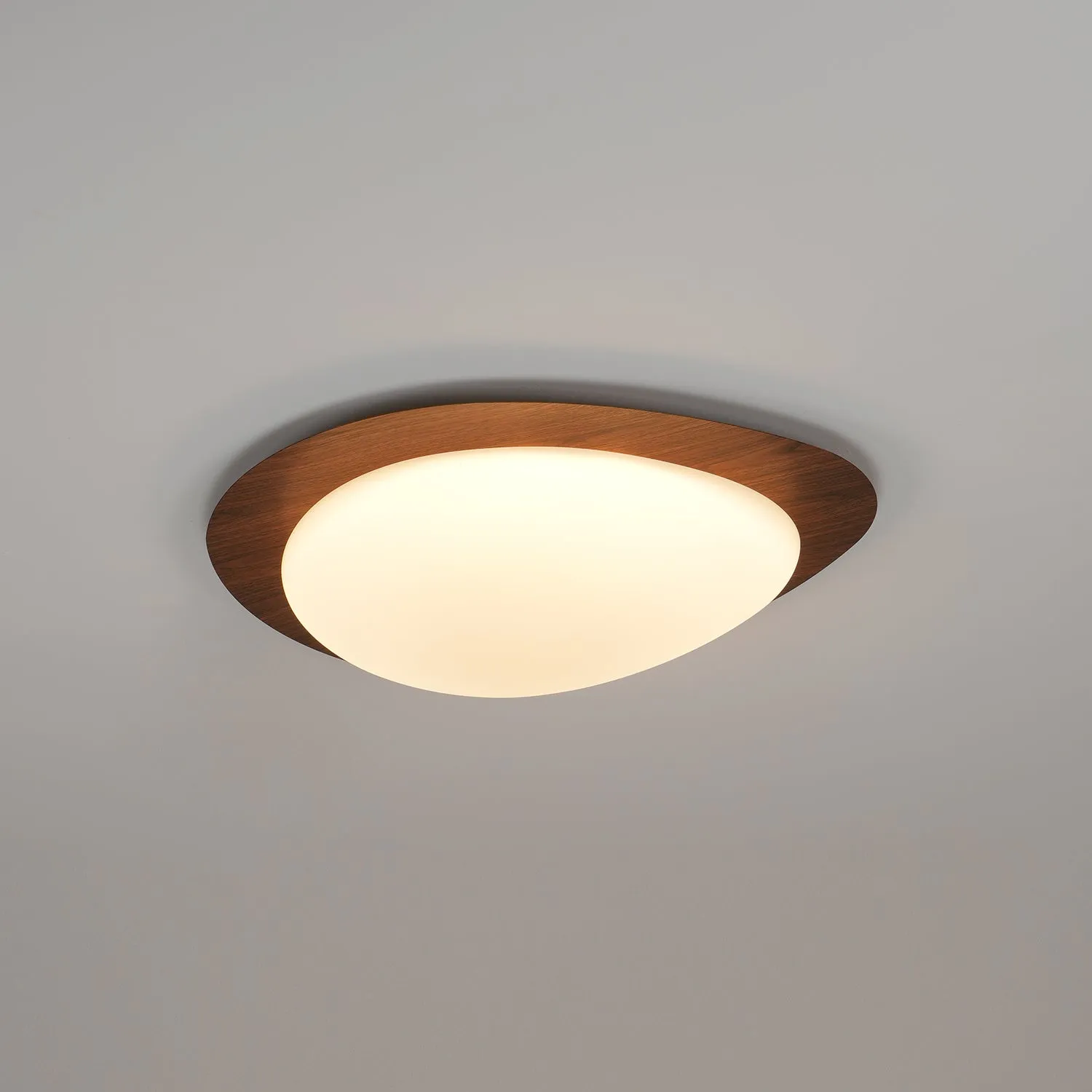 Pebble Walnut Ceiling Light