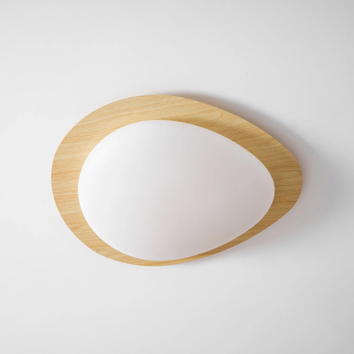 Pebble Walnut Ceiling Light