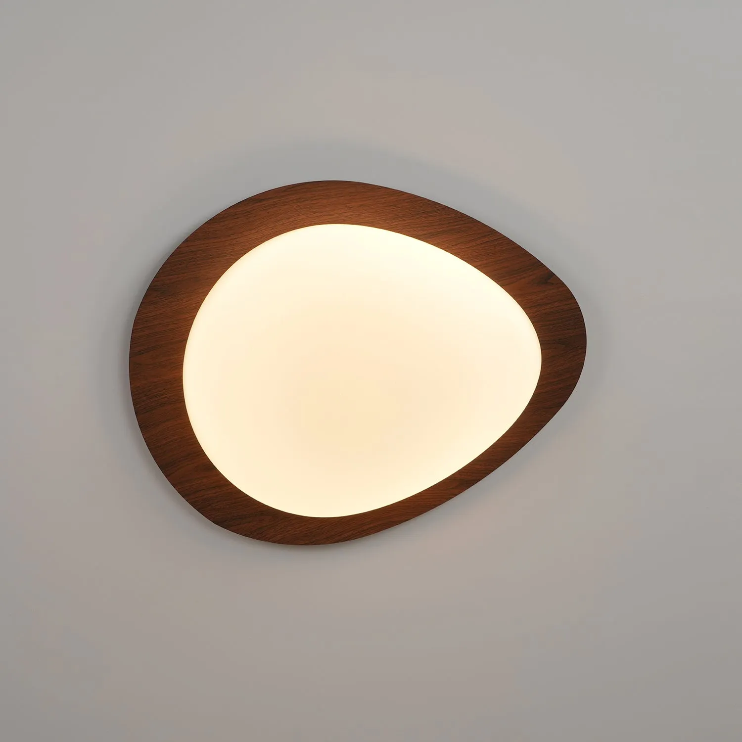 Pebble Walnut Ceiling Light