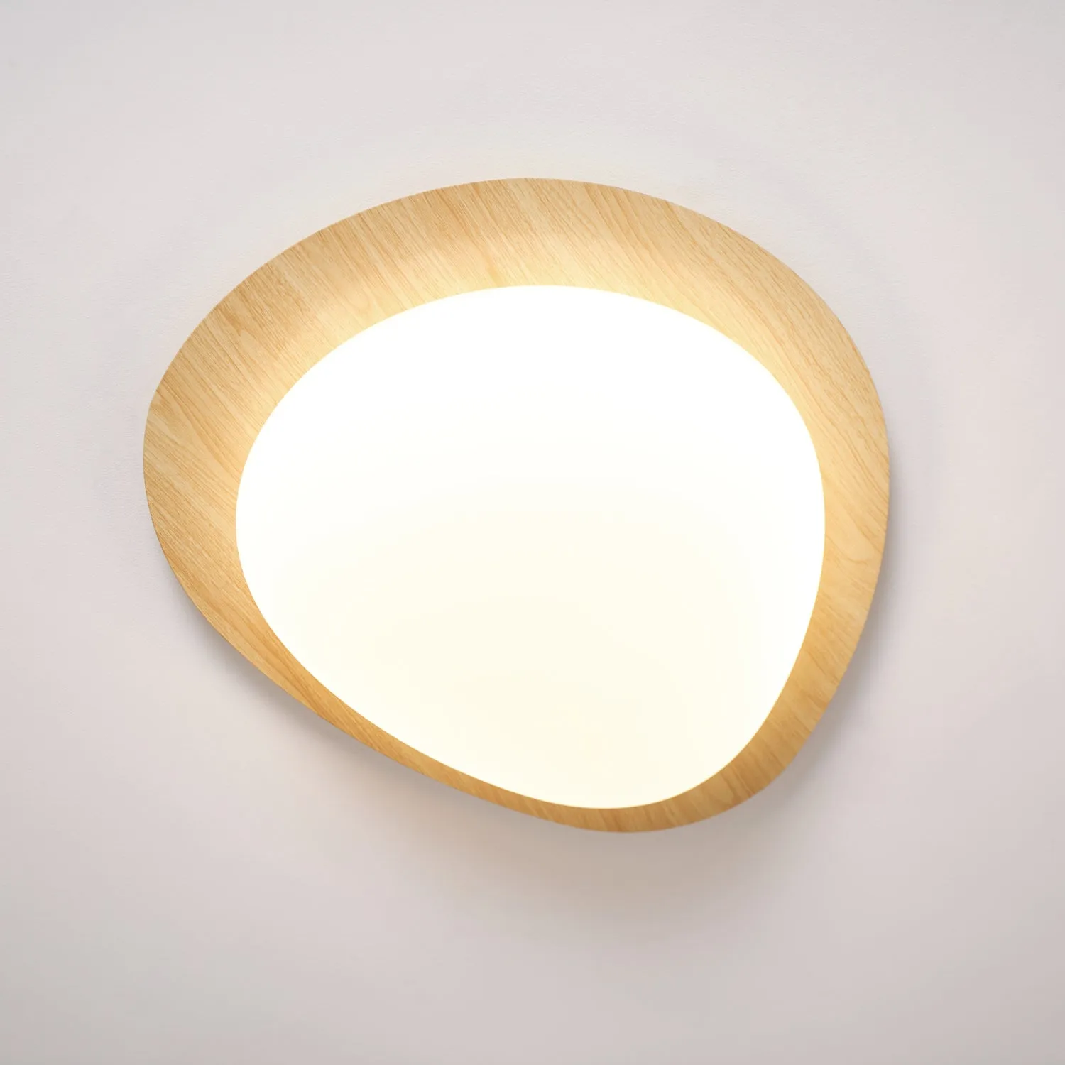 Pebble Walnut Ceiling Light