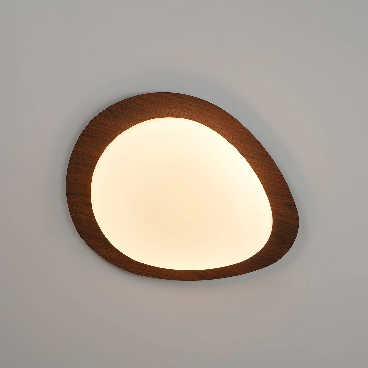 Pebble Walnut Ceiling Light