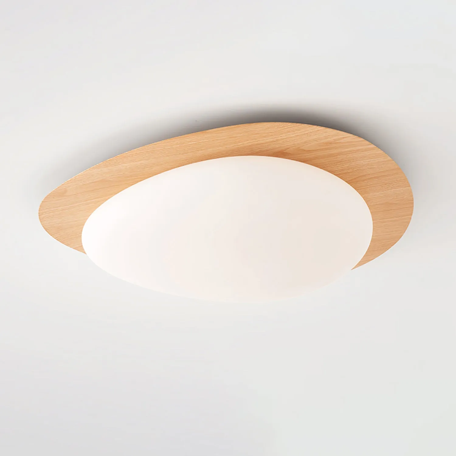 Pebble Walnut Ceiling Light