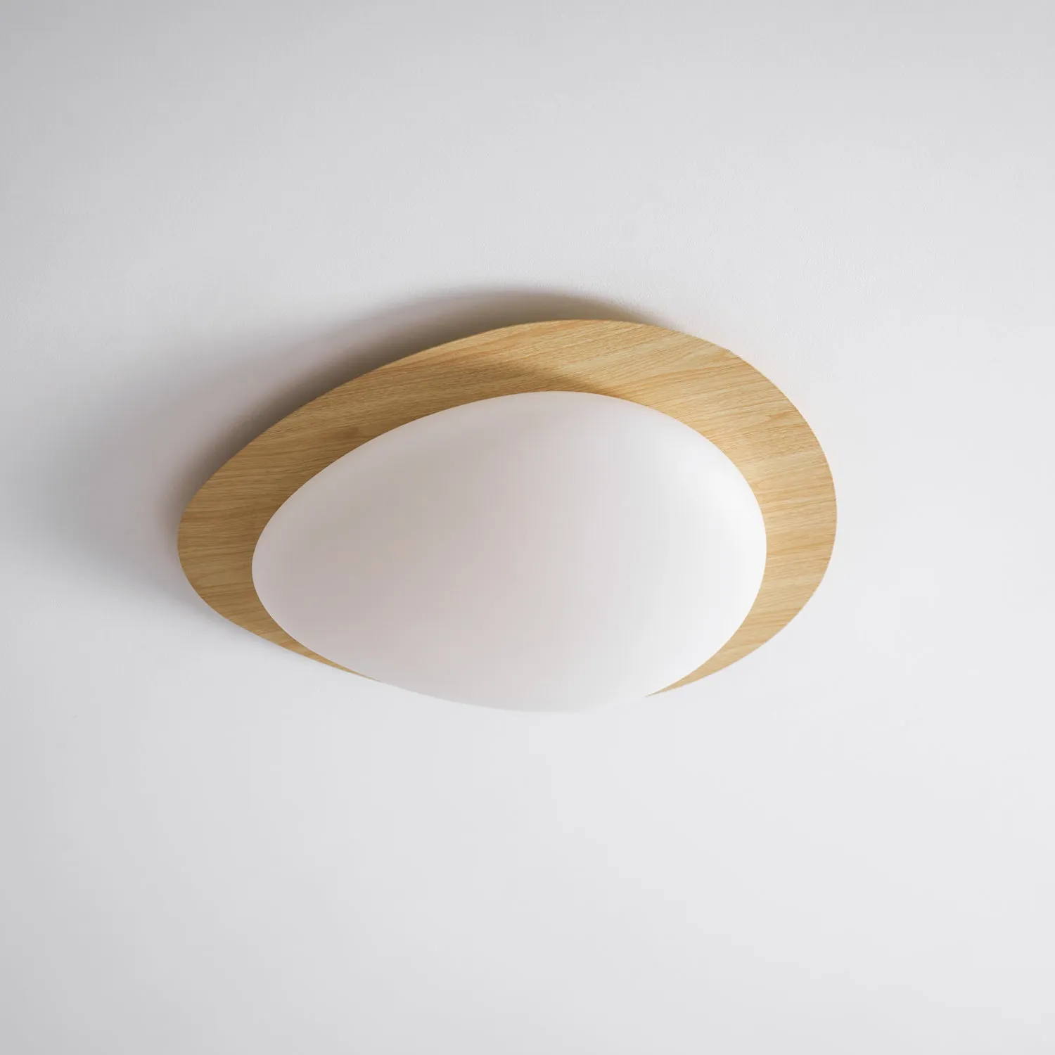 Pebble Walnut Ceiling Light