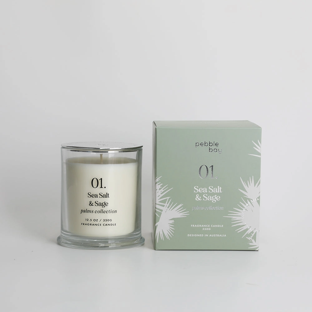 Pebble Bay 01 Sea Salt & Sage Candle 350g Neobee Home Fragrance discount