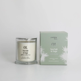 Pebble Bay 01 Sea Salt & Sage Candle 350g Neobee Home Fragrance discount