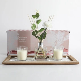 Pebble Bay 02 Candle & Diffuser Set Pink Passionfruit & Papaya Neobee Home Fragrance discount