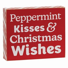 Peppermint Kisses Mini Box Sign Decorative Accessories hot offers