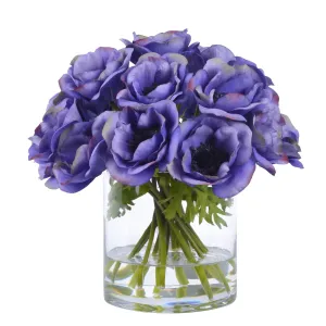 Periwinkle Poppies Artificial Flowers Spring Refresh
