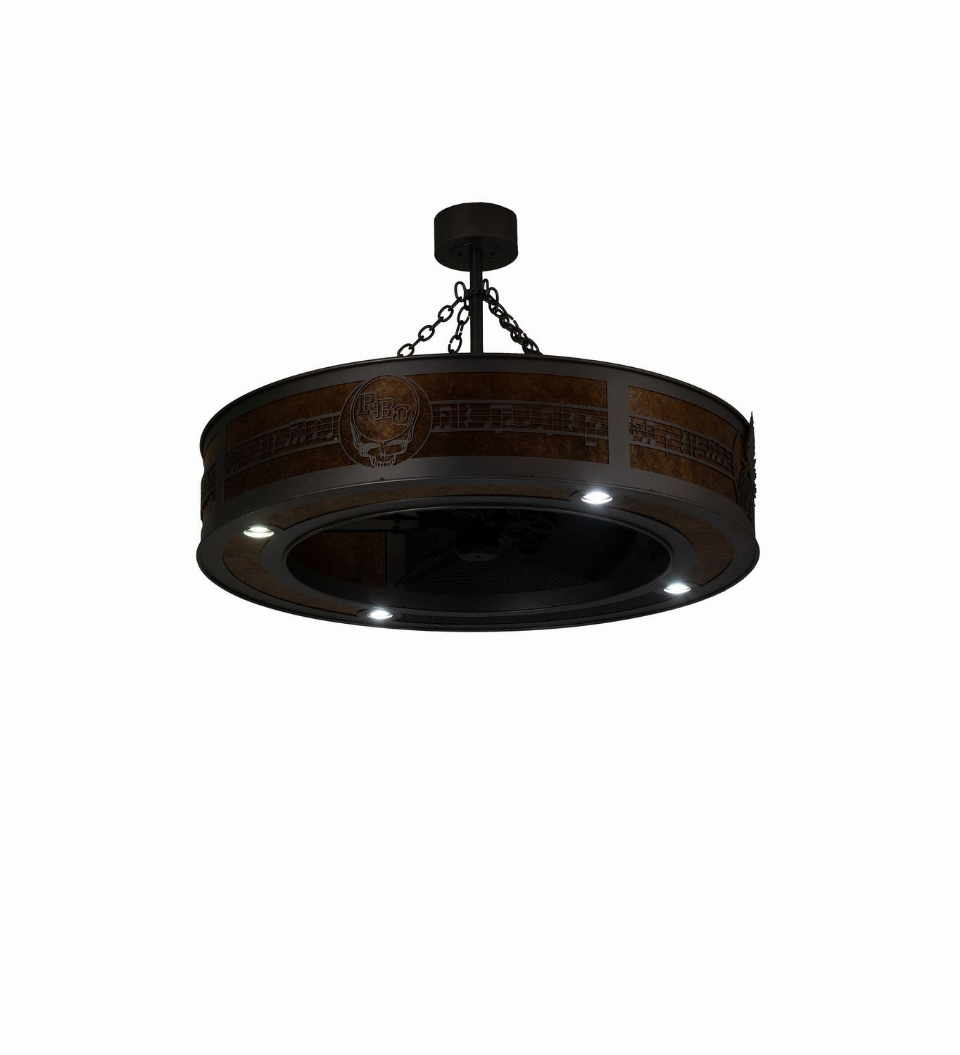 Personalized 14 Light Chandel-Air Natural Iron Fandeliers at discount prices